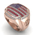 American Flag Men Signet Ring - Carl No. 5